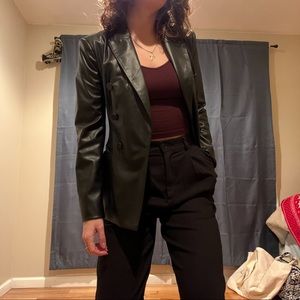 Zara Leather Blazer